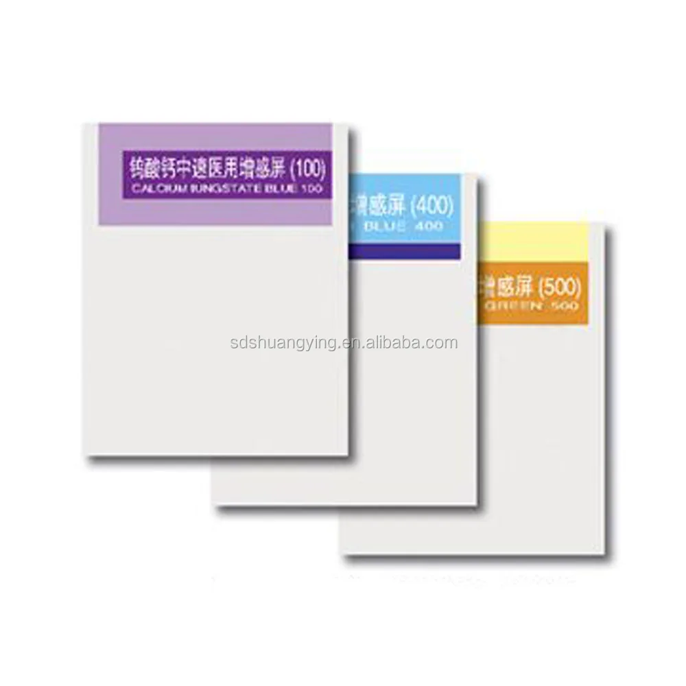 x-ray indensifying screen/medical x ray intensifying screen/intensifying screen (plastic base )green