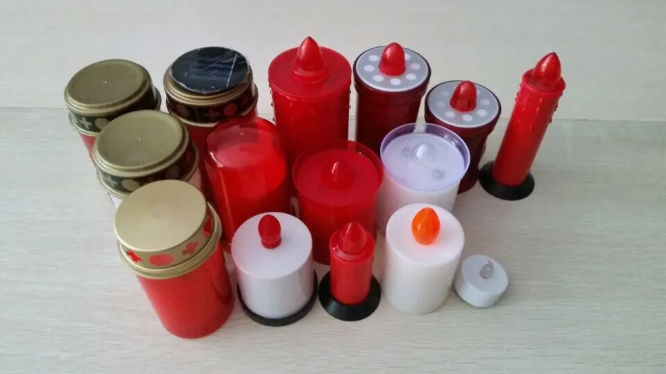 Funeral Ritual Memorial Church Holders Wholesale Battery Mini Led Candle Grave Light for Cemetery