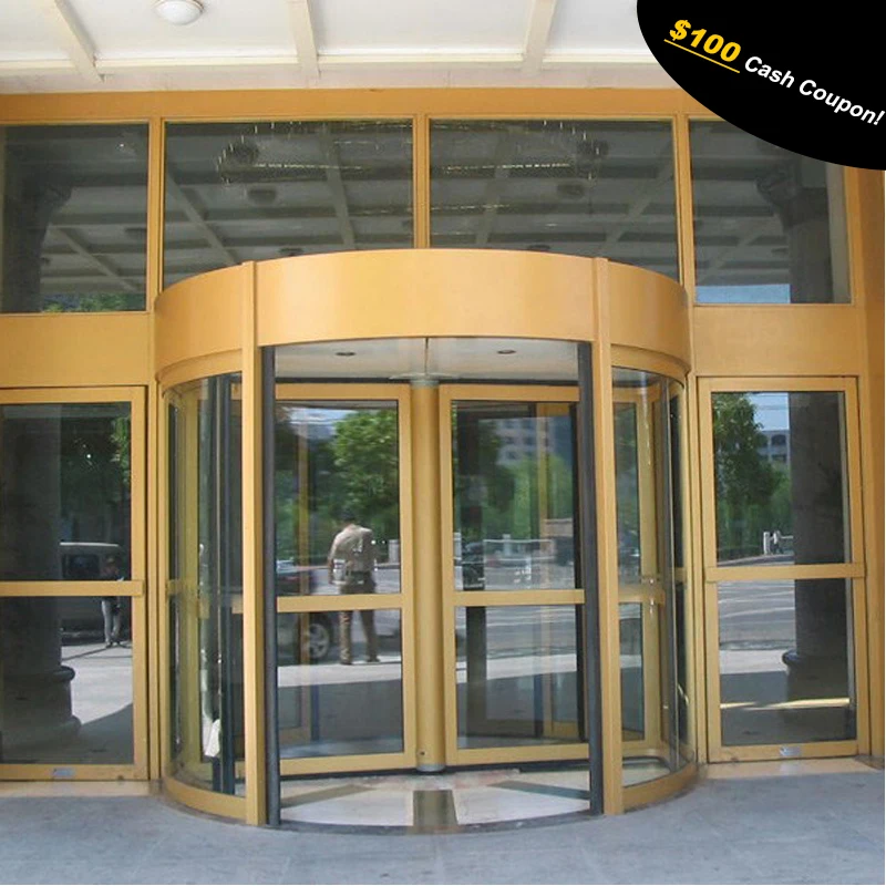 Отель запись 3 крыла Автоматическая вращающаяся дверь для супермаркета