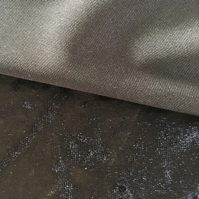 Ткань из черного дробленого бархата полиэстера и спандекса