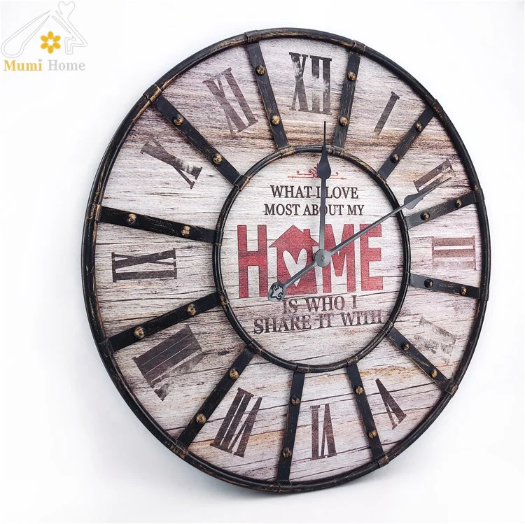 Antique Wooden Wall Clock Wholesale distressed wood wall clock