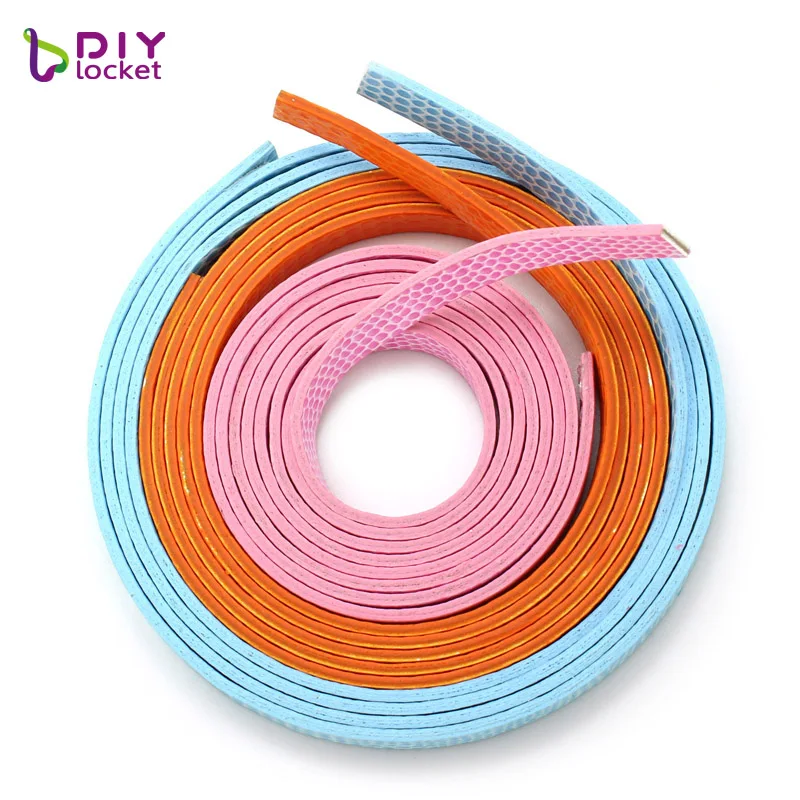 
Wholesale 1 Meter Length Snake 8mm Width Pu Leather Belt Diy Accessories Fit 8mm Slide Charms, Custom Metal Key Ring Chains 