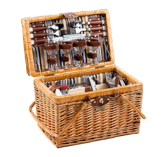 
Willow Picnic Basket (Honey) 