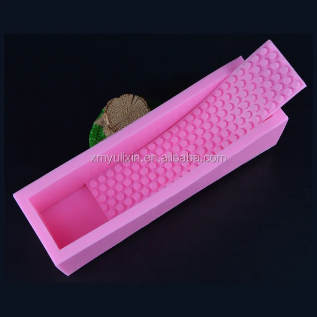 25.5*6*6.5 High quality Extra Thick replaceable 3d flower silicone soap mold loaf with different pattern mats for sale
