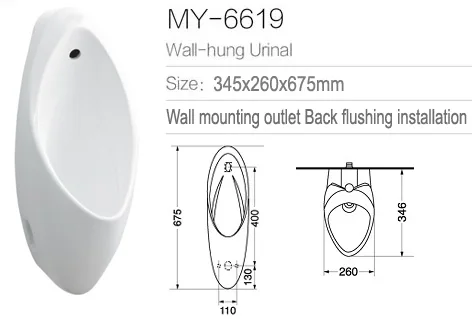Self Cleaning Glaze Man Use Toilet Modern Public White Ceramic Cheap Wall Hung Urinals