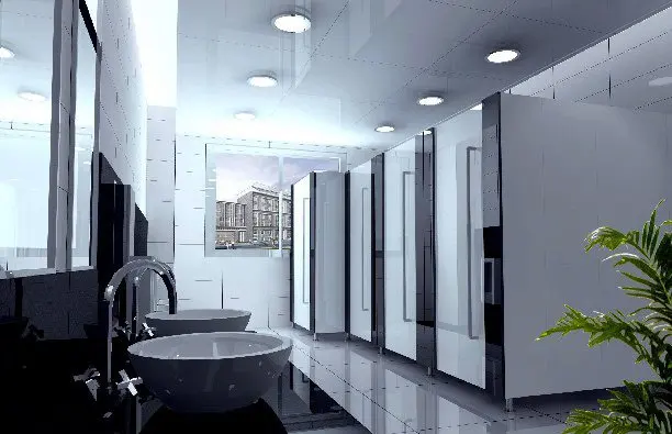 Hpl Compact Laminate Public Toilet Cubicles Partition System