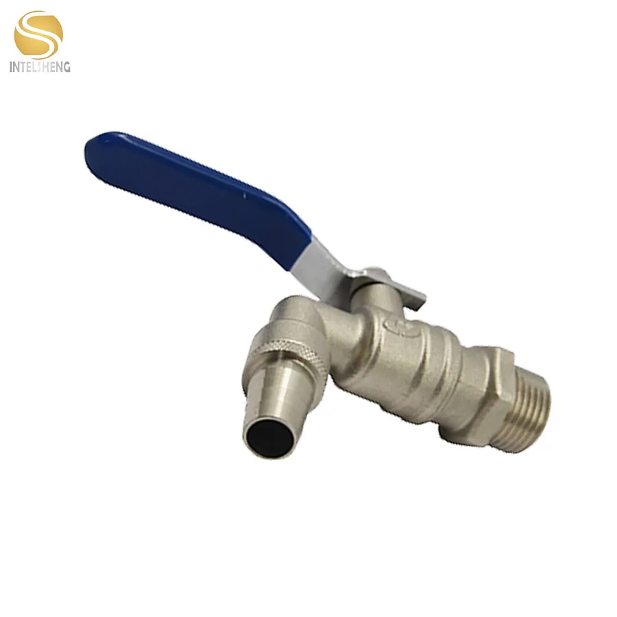 Top Sell in Wall Cold Water Nozzle nickel Plated Cock Washing Machine Bibcock Tap