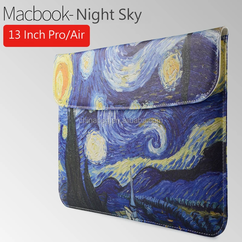 For Macbook Luxury Bag, Top Quality PU Leather Bag for Mac Book 13 inch