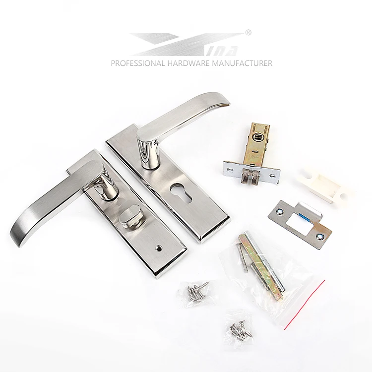 Stainless Steel 304 Mortise Door Lock Handle Center Distance Between Handle And Cylinder Is 50 MM Satin Finish For Apartment