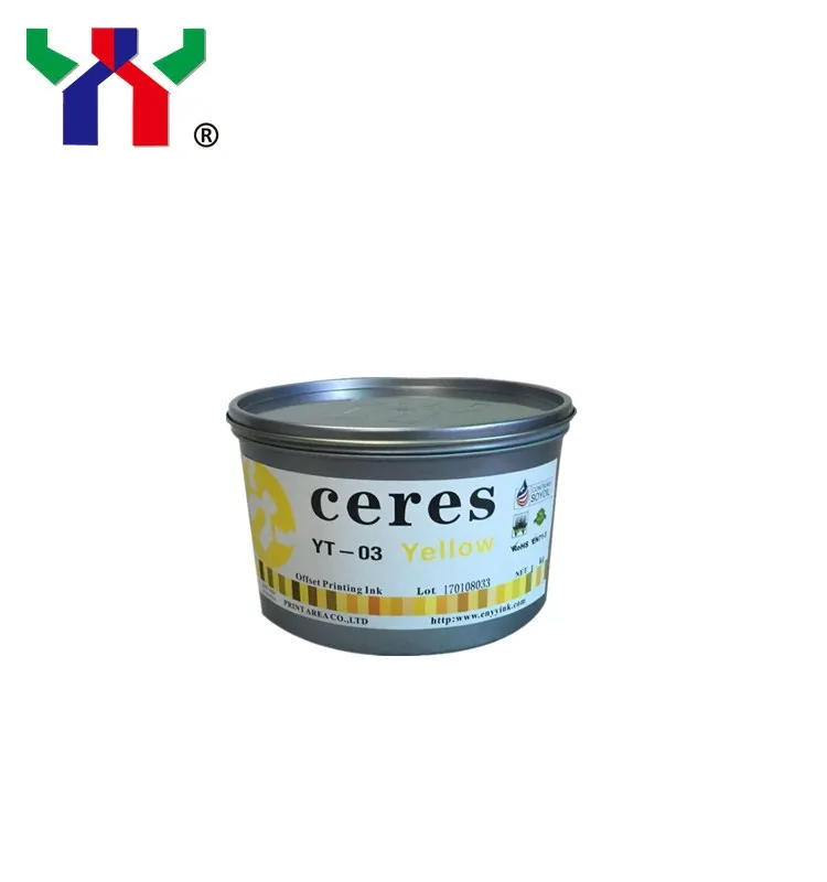 Горячие продажи High Gloss Ceres офсетная печатная краска YT-03 черного цвета 1 кг/упаковка