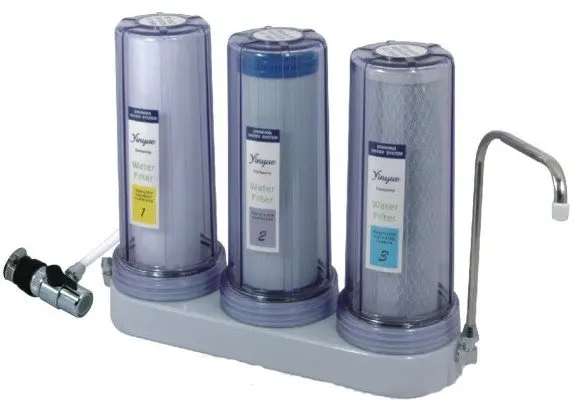 three stages counter top kitchen home water filter