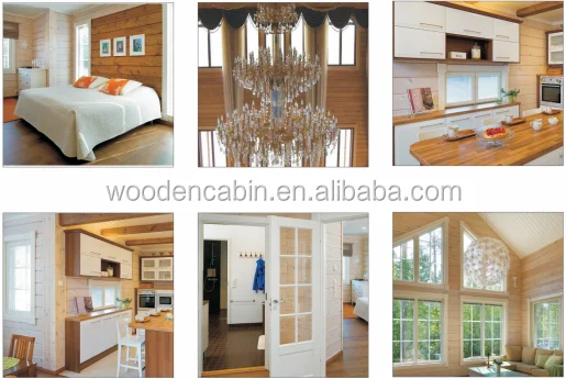 wood prefab house log home factory direct sales