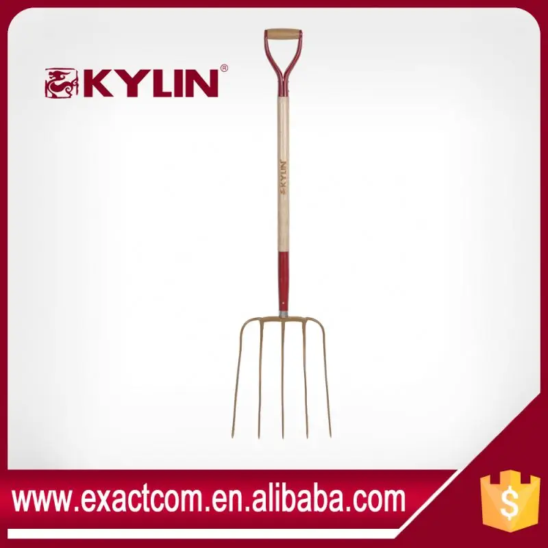 Кованые навоза вилка с металлическим зажимом