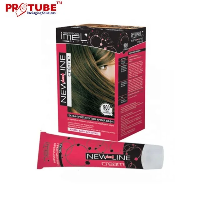 Aluminum cosmetic tube for hair color, hair dye, hair colortant cream packaging