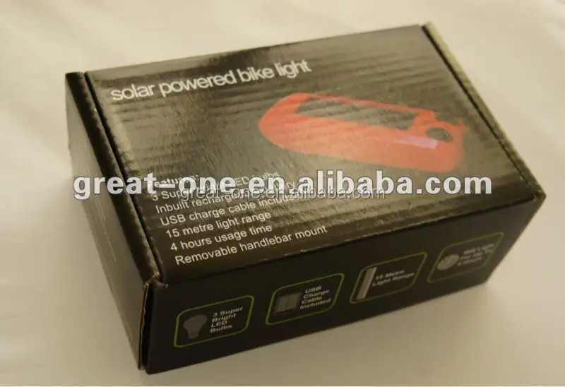 solar Led Bike Light with ringing and blinking