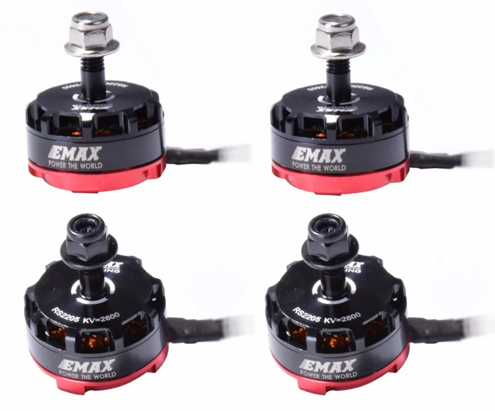 4 шт. EMAX Лидер продаж RS2205 2600KV бесщеточный двигатель 2CW 2CCW для QAV250 QAV300 FPV гоночного квадрокоптера