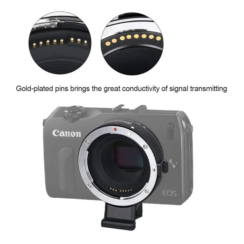 Commlite CM-EF-EOSM Electronic AF Lens Mount Adapter from EF/EF-S Lens to Canon EOSM Camera with IS function