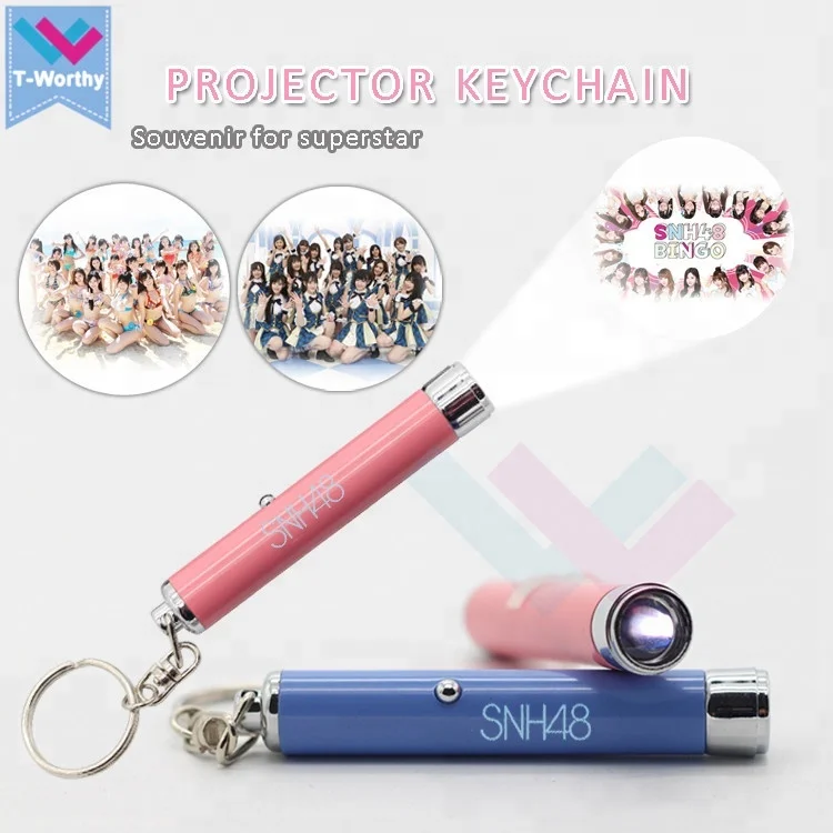 Promotional Logo Projector Torch, Mini Led Flashlight Key chain, LED Keychain Flashlight
