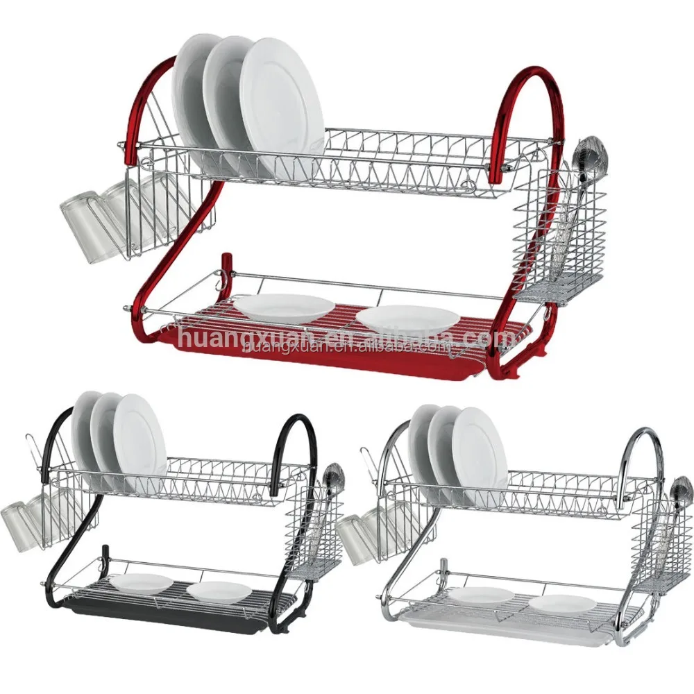 kitchen storage metal wire dish rack for sink