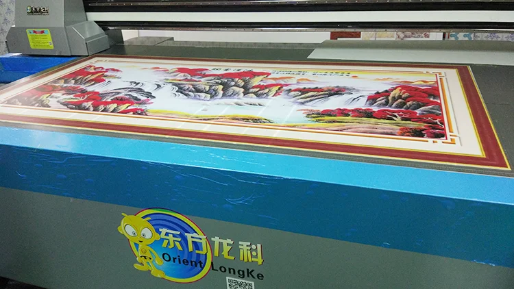 longke mass production relief embossing flat and UV roll to roll digital printer