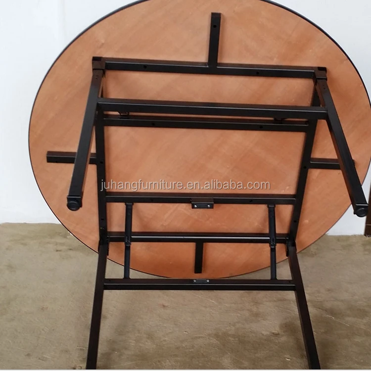 Hot sale round rotating 6 feet 10 people round wooden folding table