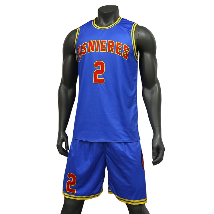 Wholesale custom basketball jerseys uniform design color blue basketball clothes