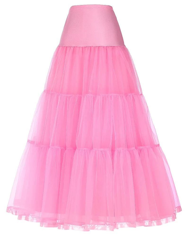 Grace Karin, женские ботильоны в ретро стиле, кринолин розовый Нижняя юбка для винтажное платье CL010421-5