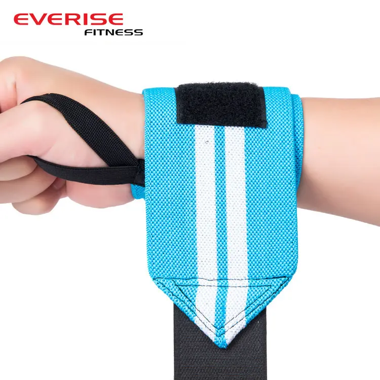 Custom Adjustable Gym Sports Protective Cotton Weight Lifting Support Wrist Wraps