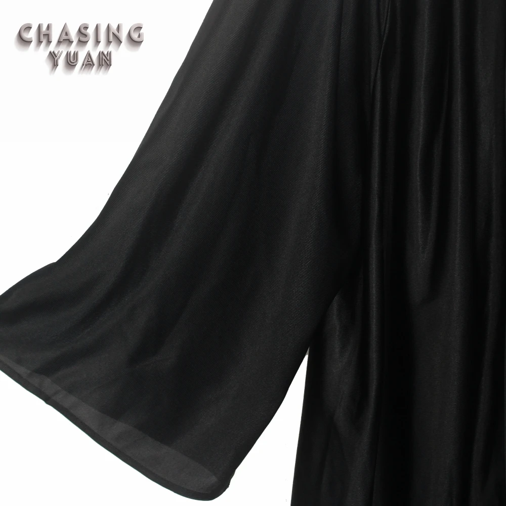 Academic Shiny Black Graduation Gown Robe
