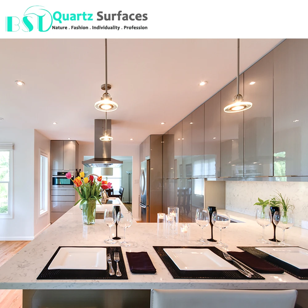 White Carrara White Artificial Marble Plate Artificial Stone Quartz Stone Table Quartz Slab