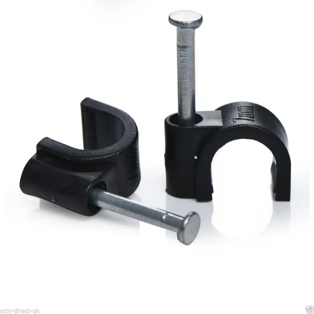 Professional Manufacturer Round Nail Cable Clip 4-40MM Size Pack of 100 Pcs