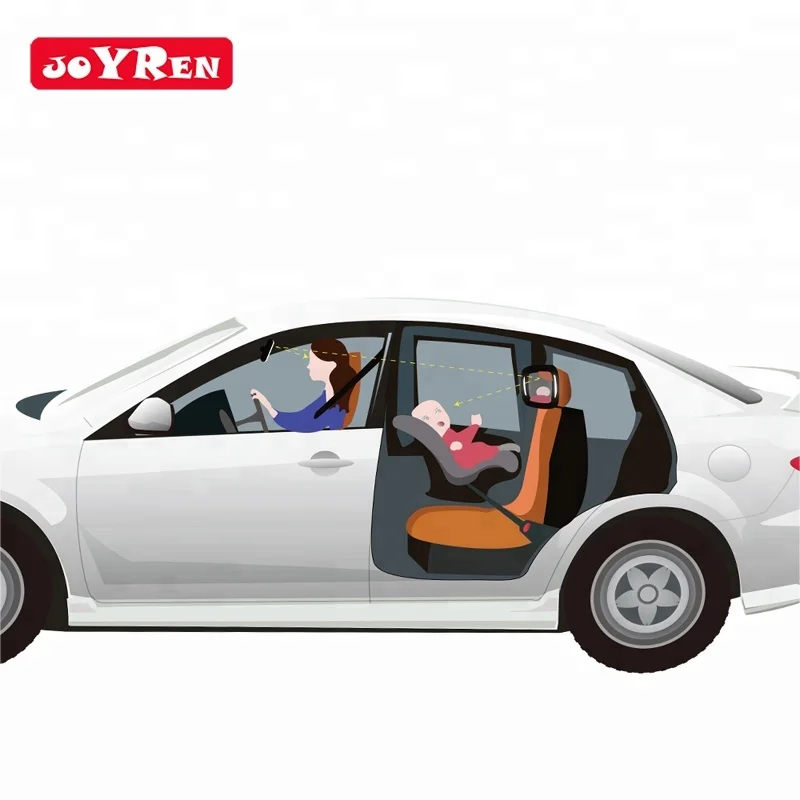 Top Sale Abs Safety Back Seat Baby Car Mirror With Light