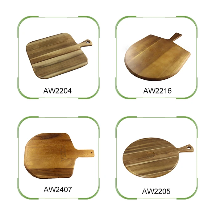 Round Presentation Board Acacia wood Food Platters Pizza Plate