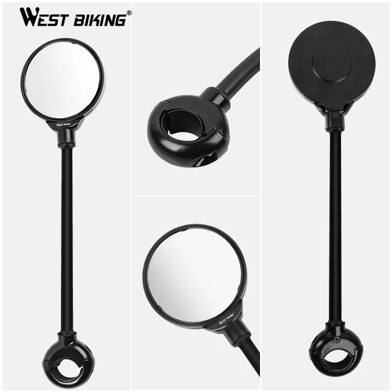 WEST BIKING MTB Mirror Cycling Frame Tires Mirror Aluminium Other Bicycle Accessories Bike Cycling Bicicleta Rearview Mirror