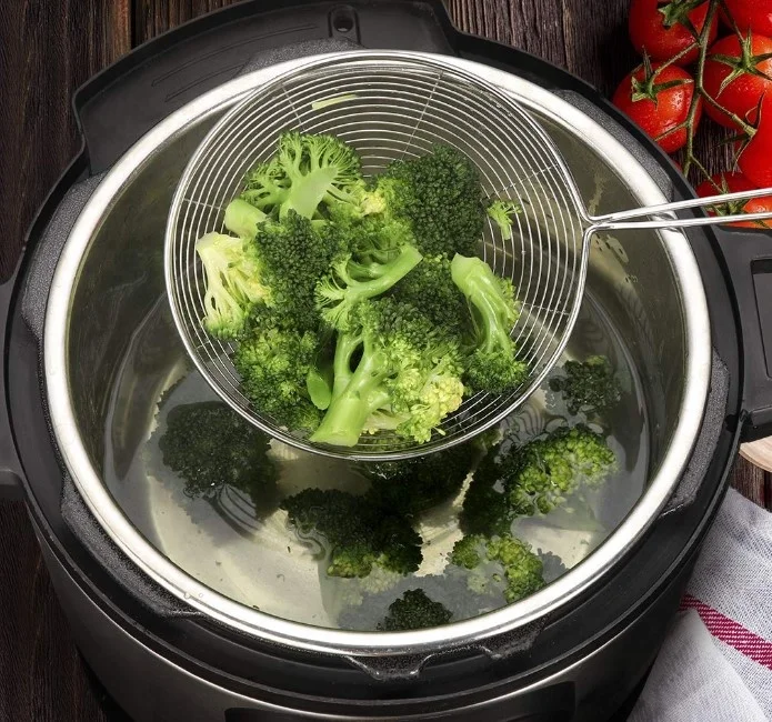 Multi-Function Stainless Steel Wire Mesh Kitchen Utensil Metal Skimmer Spider Strainer