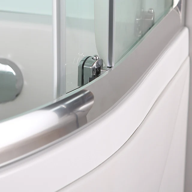 quarter sliding shower cabin  with chrome aluminum