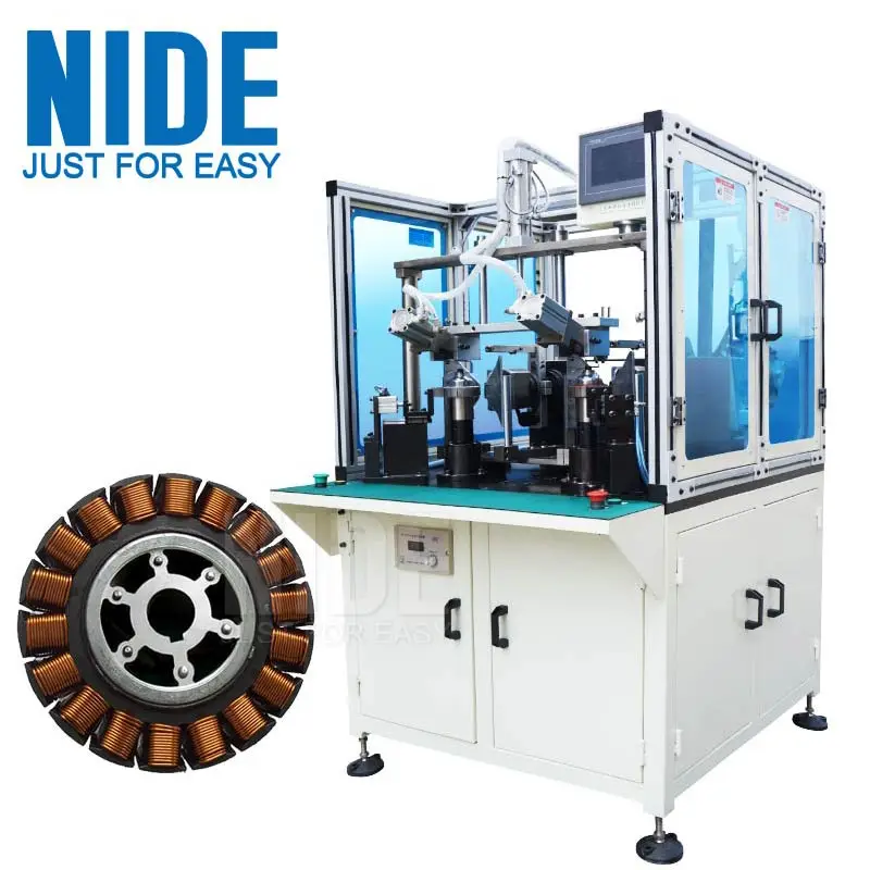 Электродвигатель для электровелосипеда, автоматическая обмотка катушек, ступица колеса, мотор, статор, обмоточное оборудование с двумя станциями