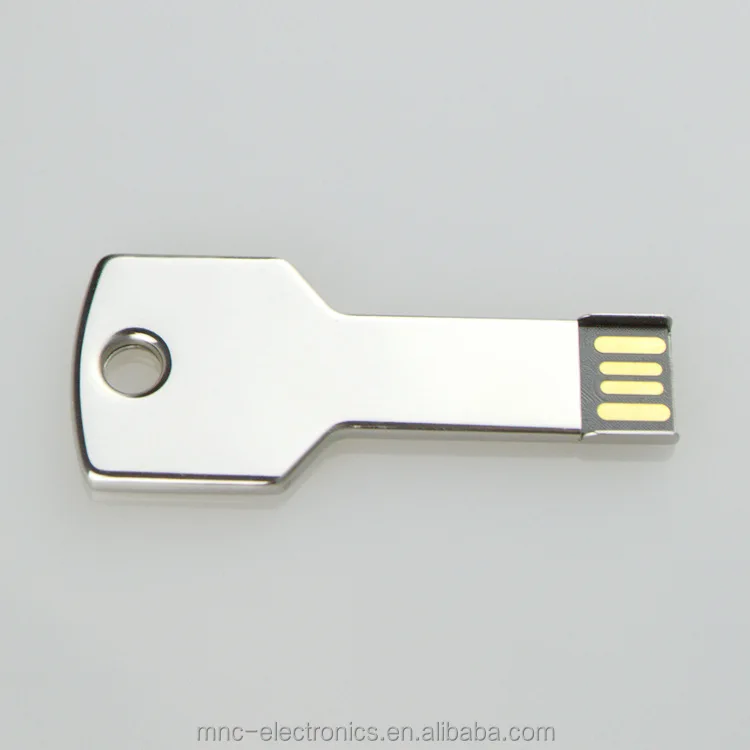 Promotional gift high speed USB 2.0 interface metal key shape usb flash pen drive 8GB 16GB 32GB with custom laser engraving logo