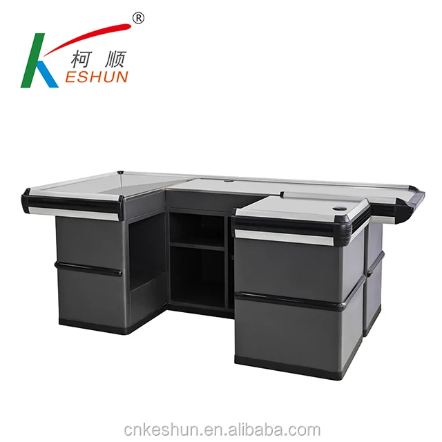 Factory direct sale simple modern checkout counter, multi-function supermarket cashier desk