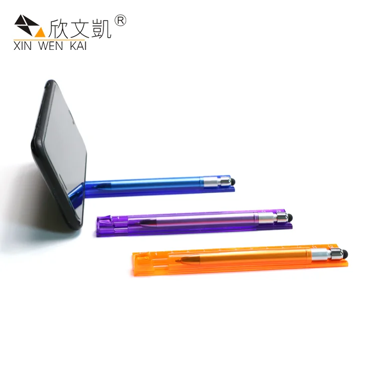 
Funny Multi Function Mobile Touch Stylus Pen Plastic Tool Ruler Pen active stylus pen 