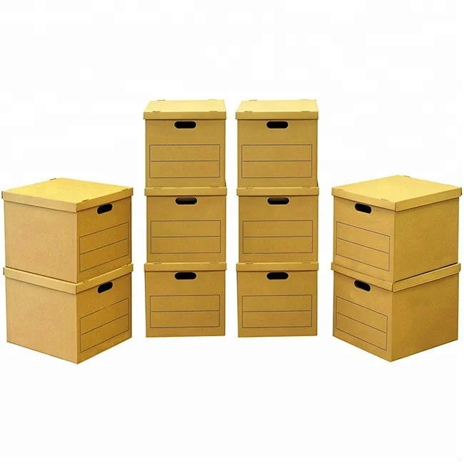 
Custom Printed Handmade Corrugated Carton Kraft Paper Custom Banker Box 