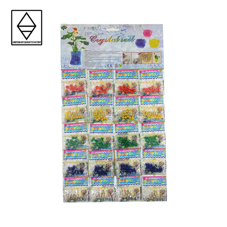 LF-105-20 linkfun 5.0-7.0 mm bio gel water beads 10 colors for rainbow clay magic crystal mud soil