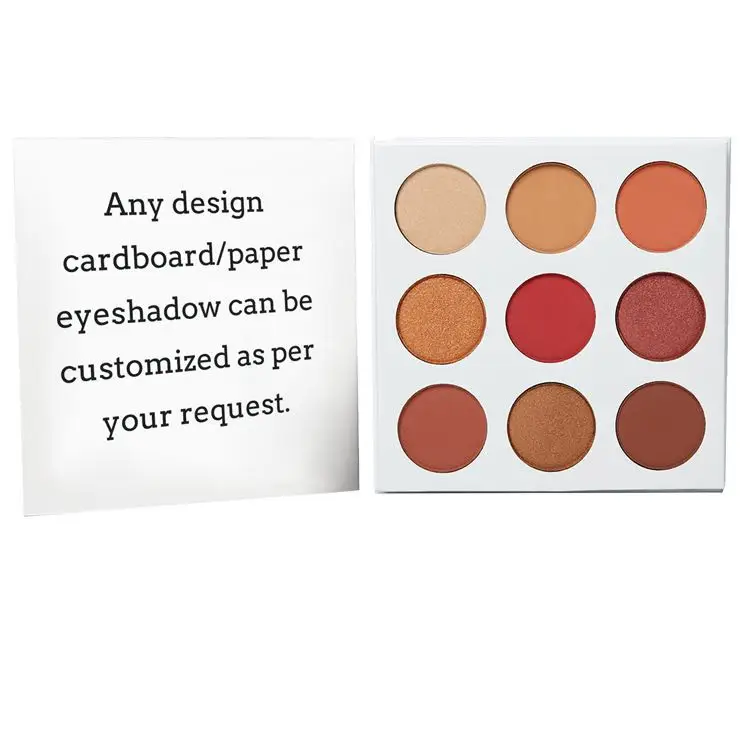 Beauty Cosmetic Cardboard OEM ODM Pressed Glitter Eyeshadow custom palette