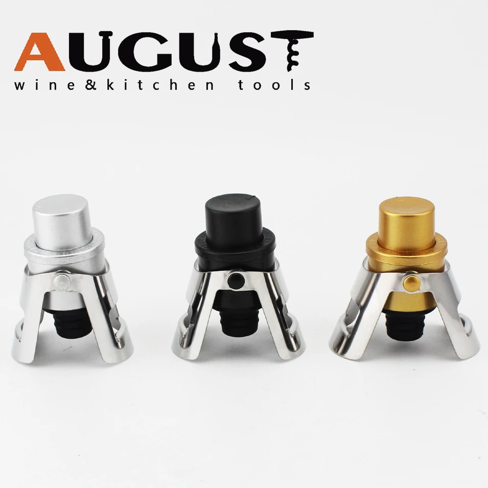 New Gold Pressure Champagne Stopper Put Air in Bottle Bar Tool