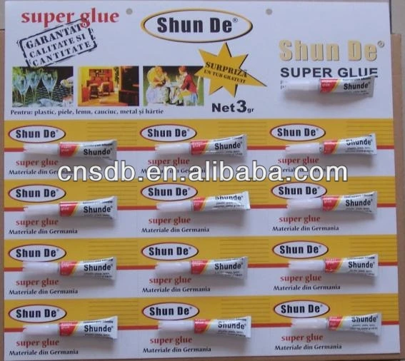 Aluminium Tube Super glue in 12pcs in packs 100% 502