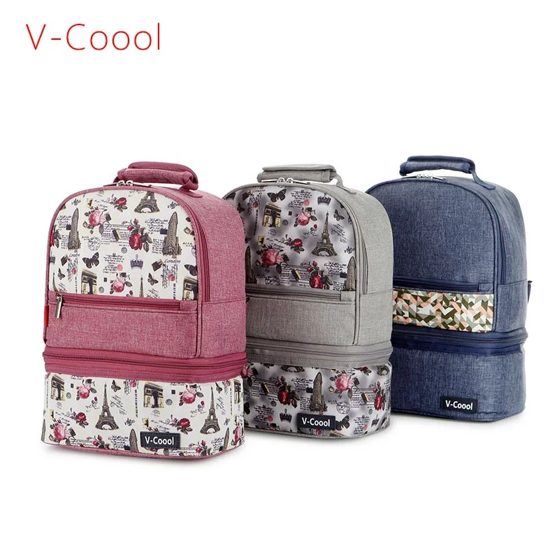 
V-Coool Double Hot Sell Wholesale Multifunctional Large Capacity Portable Insulated Cooler Bag 