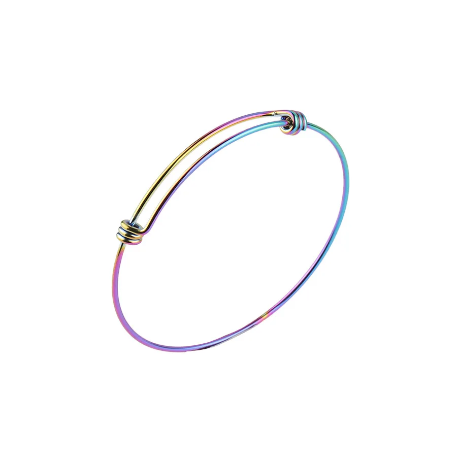 55mm 60mm 65mm 1.6mm Thickness Stainless Steel DIY Bangle Findings Expandable Wire Cable Bangle