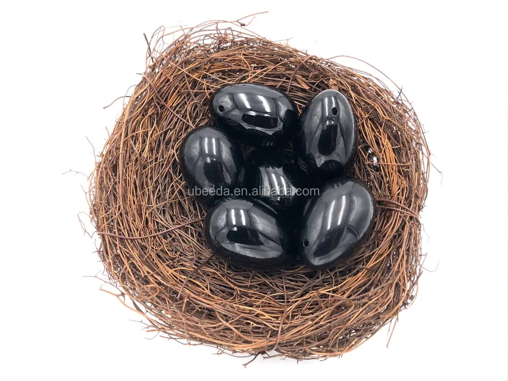 Wholesale safe vaginal strength black obsidian crystal egg