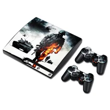 Call of Duty Vinyl Skin Sticker Protector for Sony PS3 Slim PlayStation 3 Slim and 2 controller skins Stickers