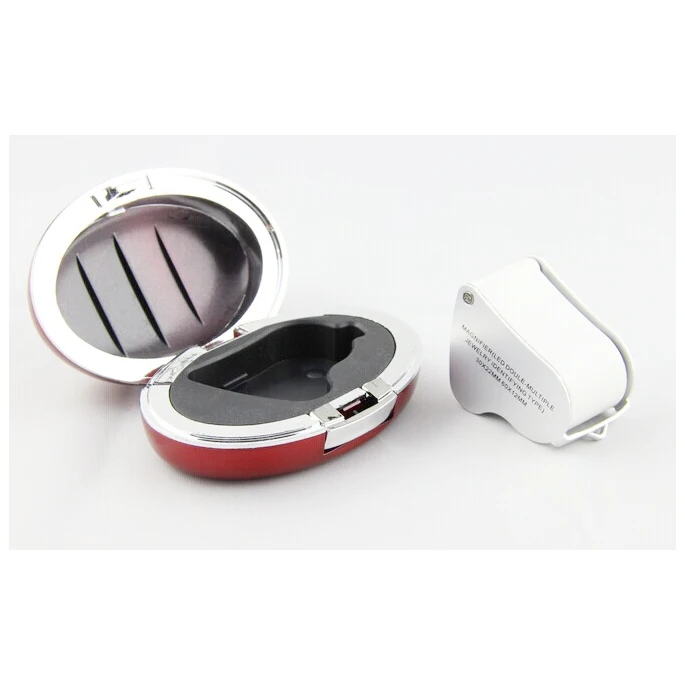 Новинка 9889, Ювелирная Лупа с двумя объективами 30x 60x, лупа с подсветкой из 2 светодиодов